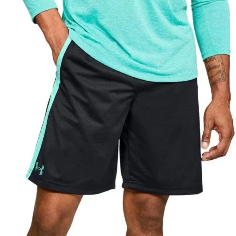 Under Armour Men’s Tech Mesh Shorts 10" XX-Large Black Green UA Gym XXL New